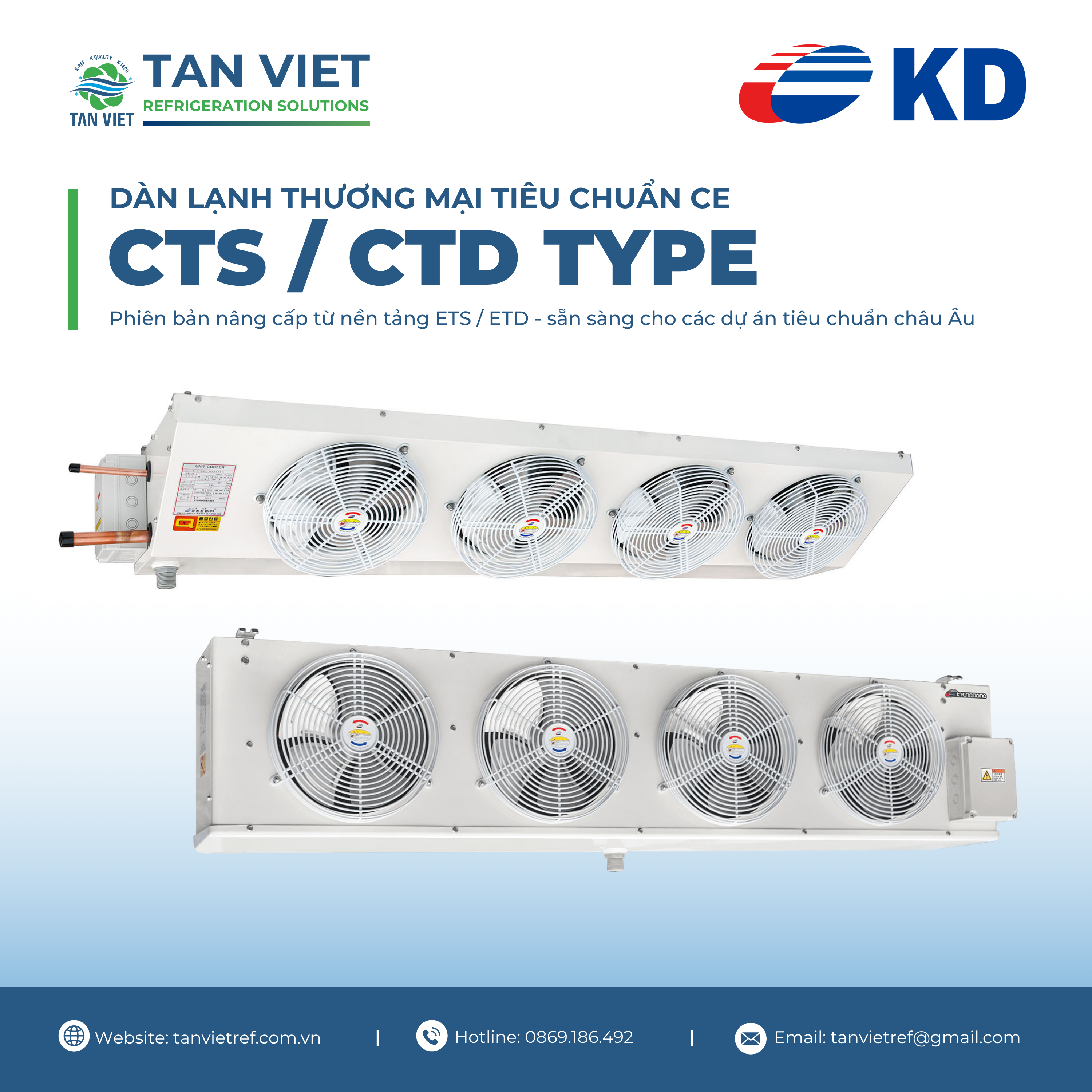 CTS / CTD TYPE (ReFree) - DÀN LẠNH THƯƠNG MẠI ĐẠT CHUẨN CE